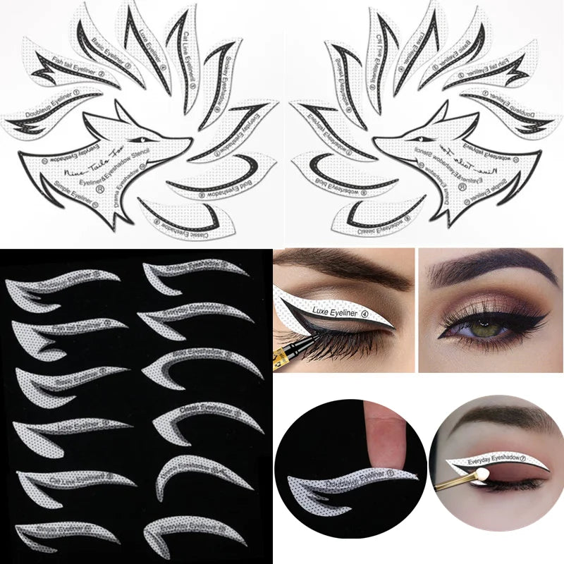 Eyeliner Stencil Template 6 In 1 Crease Line Kit