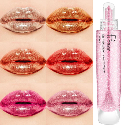 Pudaier mirror liquid lacquer lip gloss lip plump