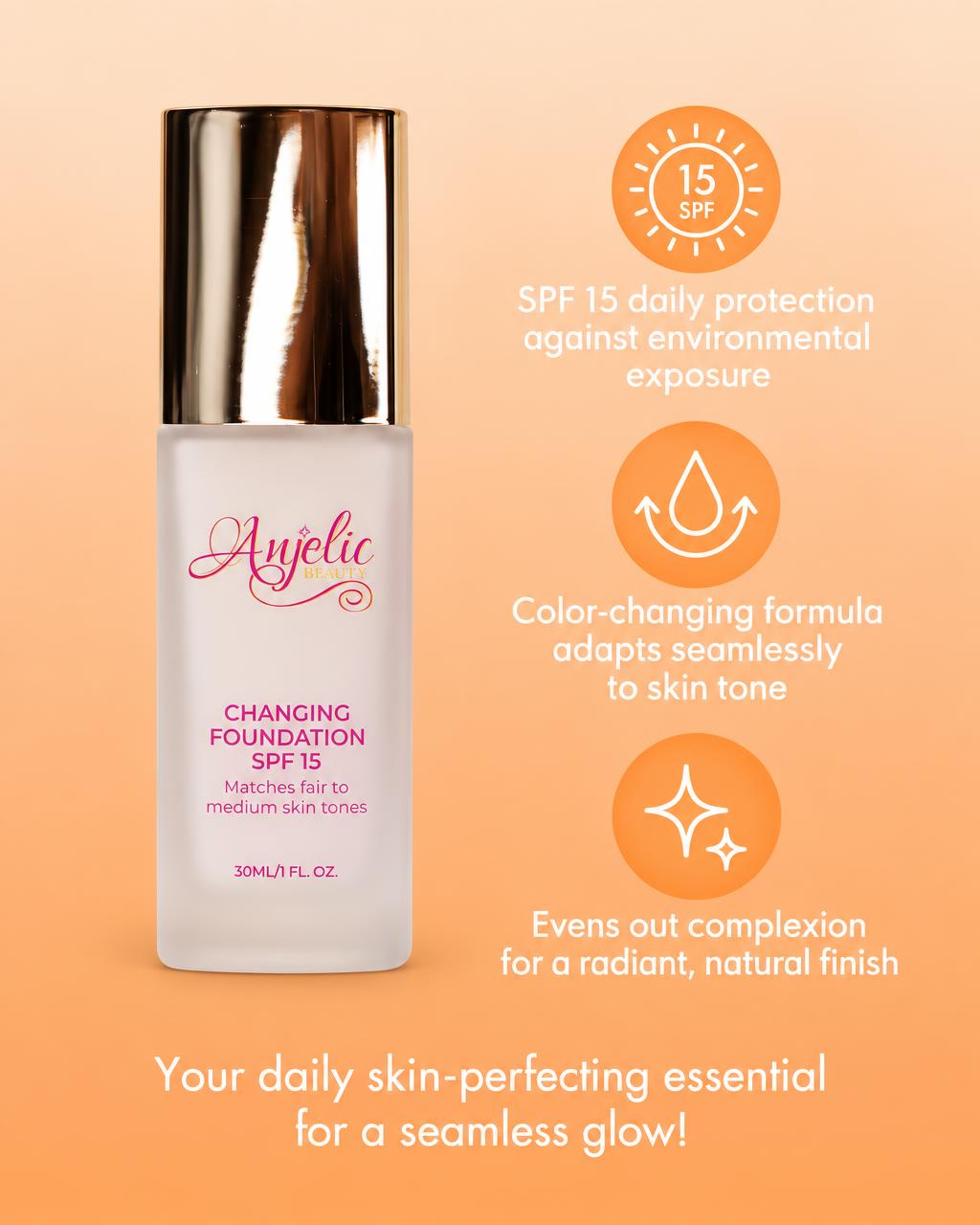 AuraAlign Liquid Changing Foundation SPF 15 | Anjelic Beauty